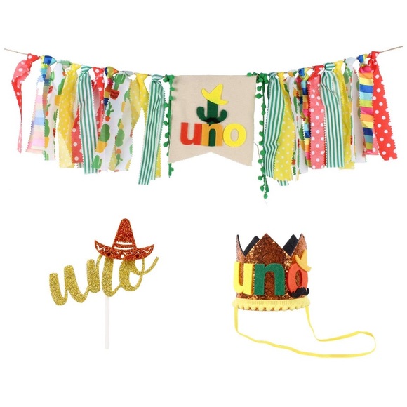 NWT✨ Baby’s 1st Bday UNO Theme Decorations - Picture 1 of 7